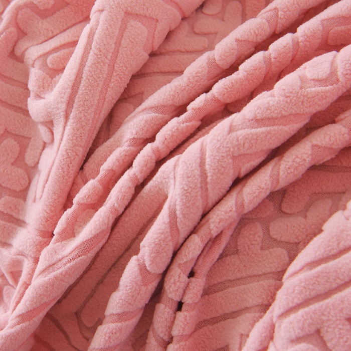 91家纺网 家纺一手货源 找家纺 启博家纺 2025新款磨毛提花龙虾椅套 桃粉