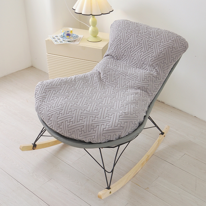 91家纺网 家纺一手货源 找家纺 启博家纺 2025新款磨毛提花龙虾椅套 灰色