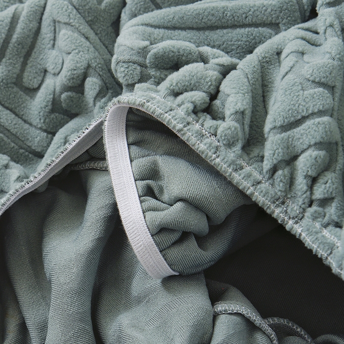 91家纺网 家纺一手货源 找家纺 启博家纺 2025新款磨毛提花龙虾椅套 墨蓝