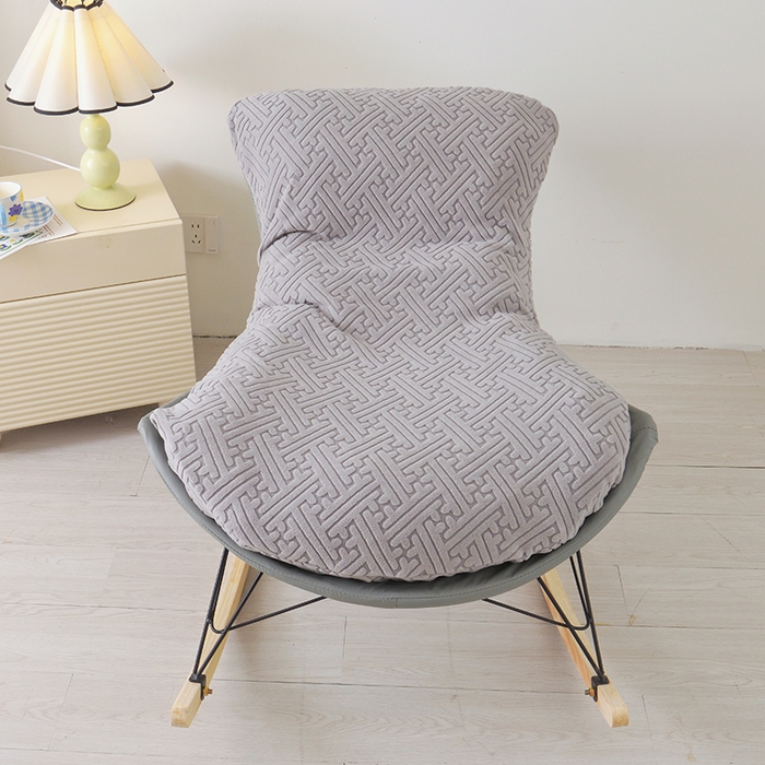 启博家纺 2025新款磨毛提花龙虾椅套 灰色