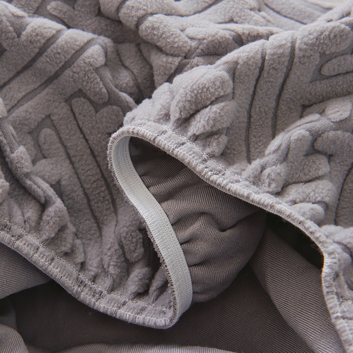 91家纺网 家纺一手货源 找家纺 启博家纺 2025新款磨毛提花龙虾椅套 灰色