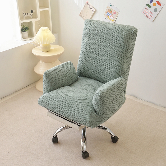 91家纺网 家纺一手货源 找家纺 启博家纺 2025新款磨毛提花办公躺椅套 墨蓝