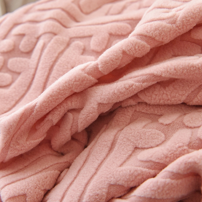 91家纺网 家纺一手货源 找家纺 启博家纺 2025新款磨毛提花办公躺椅套 桃粉