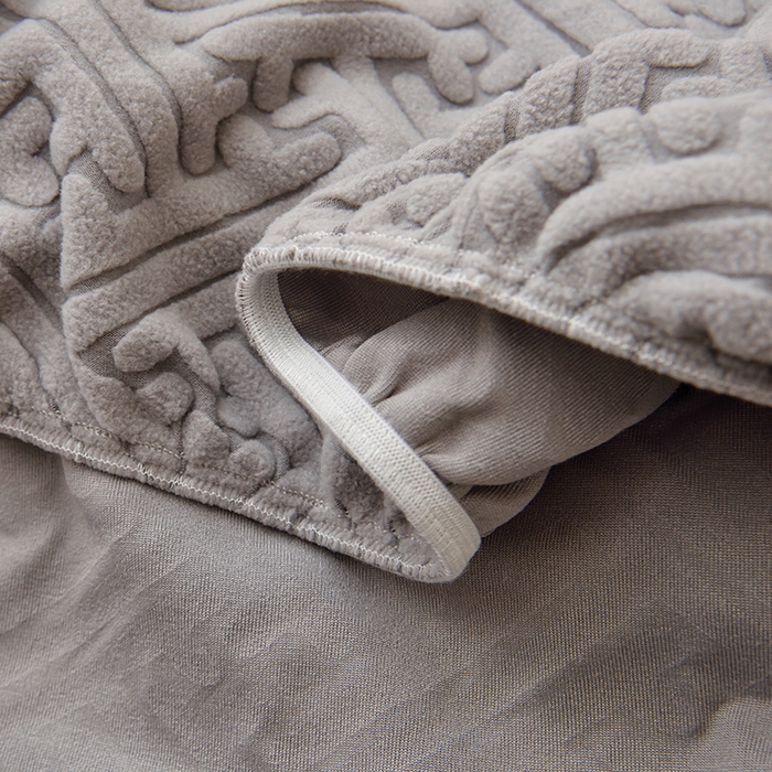 91家纺网 家纺一手货源 找家纺 启博家纺 2025新款磨毛提花办公躺椅套 灰色