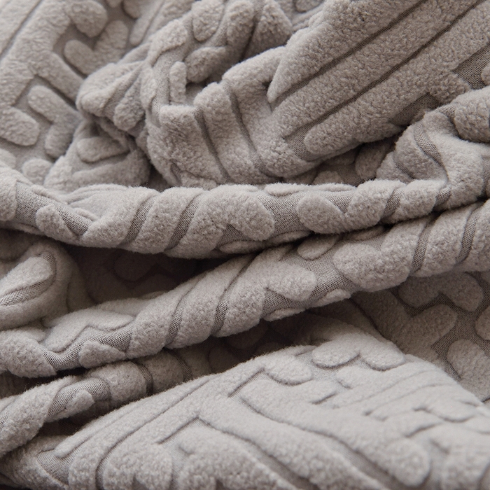 91家纺网 家纺一手货源 找家纺 启博家纺 2025新款磨毛提花办公躺椅套 灰色