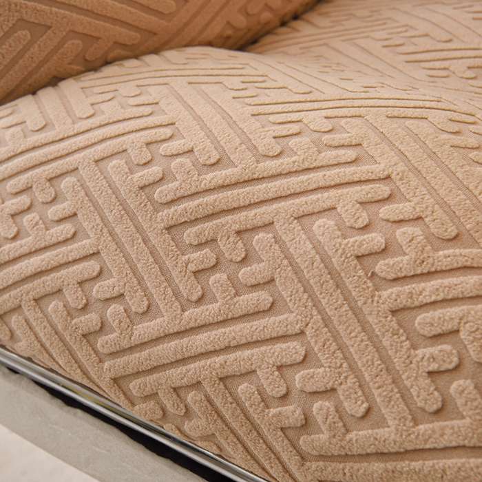 91家纺网 家纺一手货源 找家纺 启博家纺 2025新款磨毛提花办公躺椅套 驼色