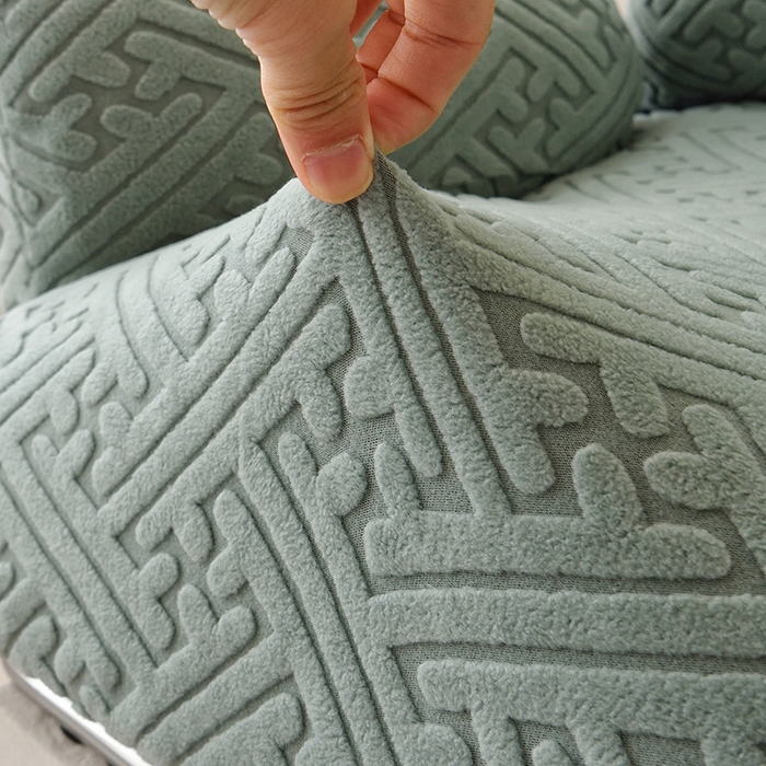 91家纺网 家纺一手货源 找家纺 启博家纺 2025新款磨毛提花办公躺椅套 墨蓝