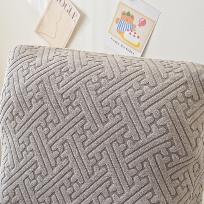 91家纺网 家纺一手货源 找家纺 启博家纺 2025新款磨毛提花办公躺椅套 灰色