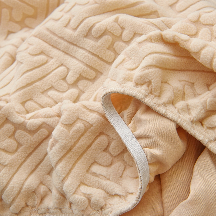 91家纺网 家纺一手货源 找家纺 启博家纺 2025新款磨毛提花办公躺椅套 米白