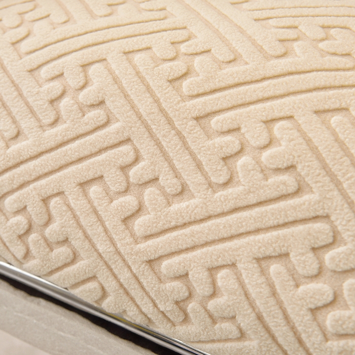 91家纺网 家纺一手货源 找家纺 启博家纺 2025新款磨毛提花办公躺椅套 米白