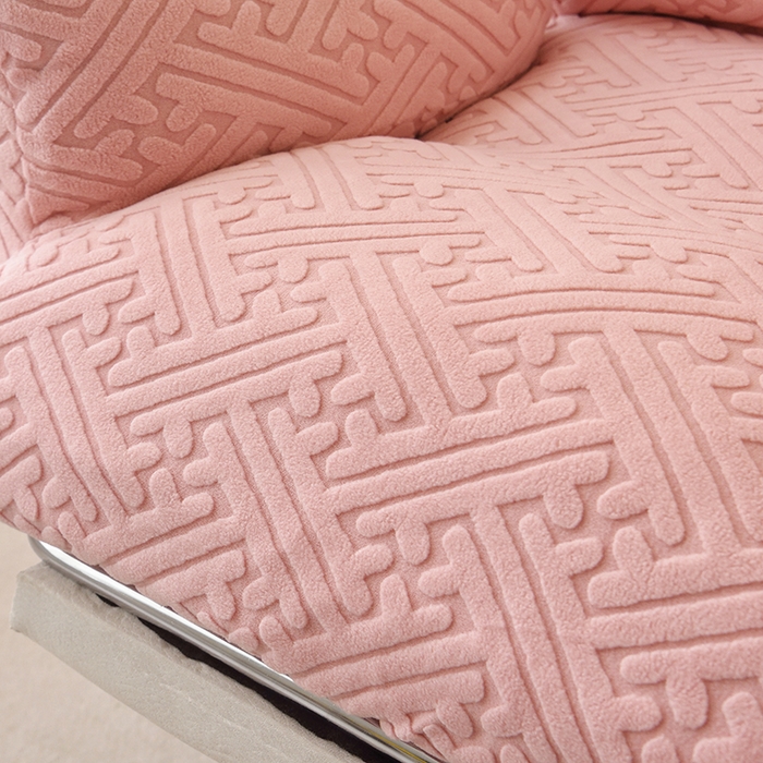 91家纺网 家纺一手货源 找家纺 启博家纺 2025新款磨毛提花办公躺椅套 桃粉