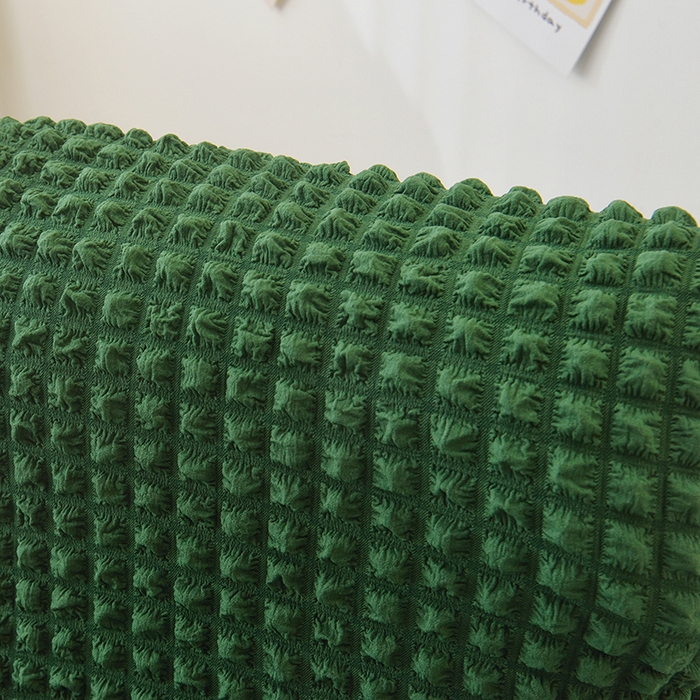 91家纺网 家纺一手货源 找家纺 启博家纺 2025新款泡泡纱办公躺椅套 橄榄绿