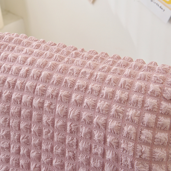 91家纺网 家纺一手货源 找家纺 启博家纺 2025新款泡泡纱办公躺椅套 桃粉