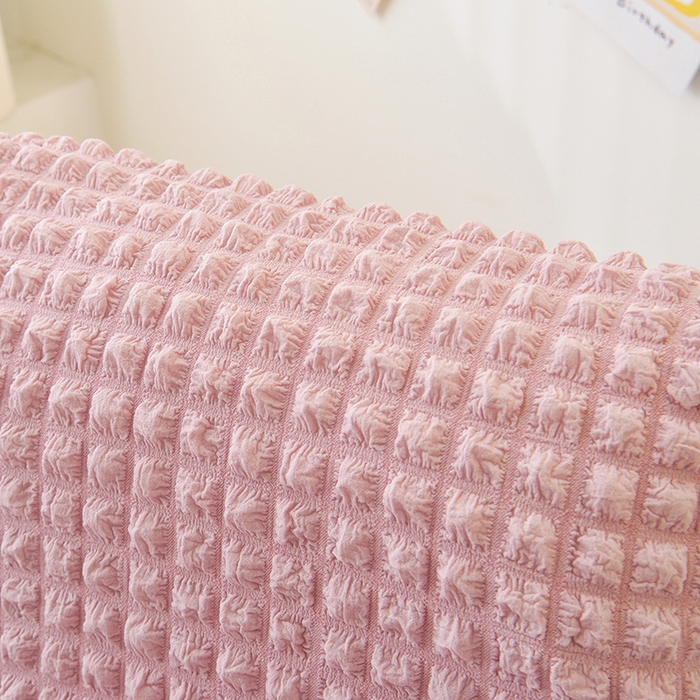 91家纺网 家纺一手货源 找家纺 启博家纺 2025新款泡泡纱办公躺椅套 桃粉