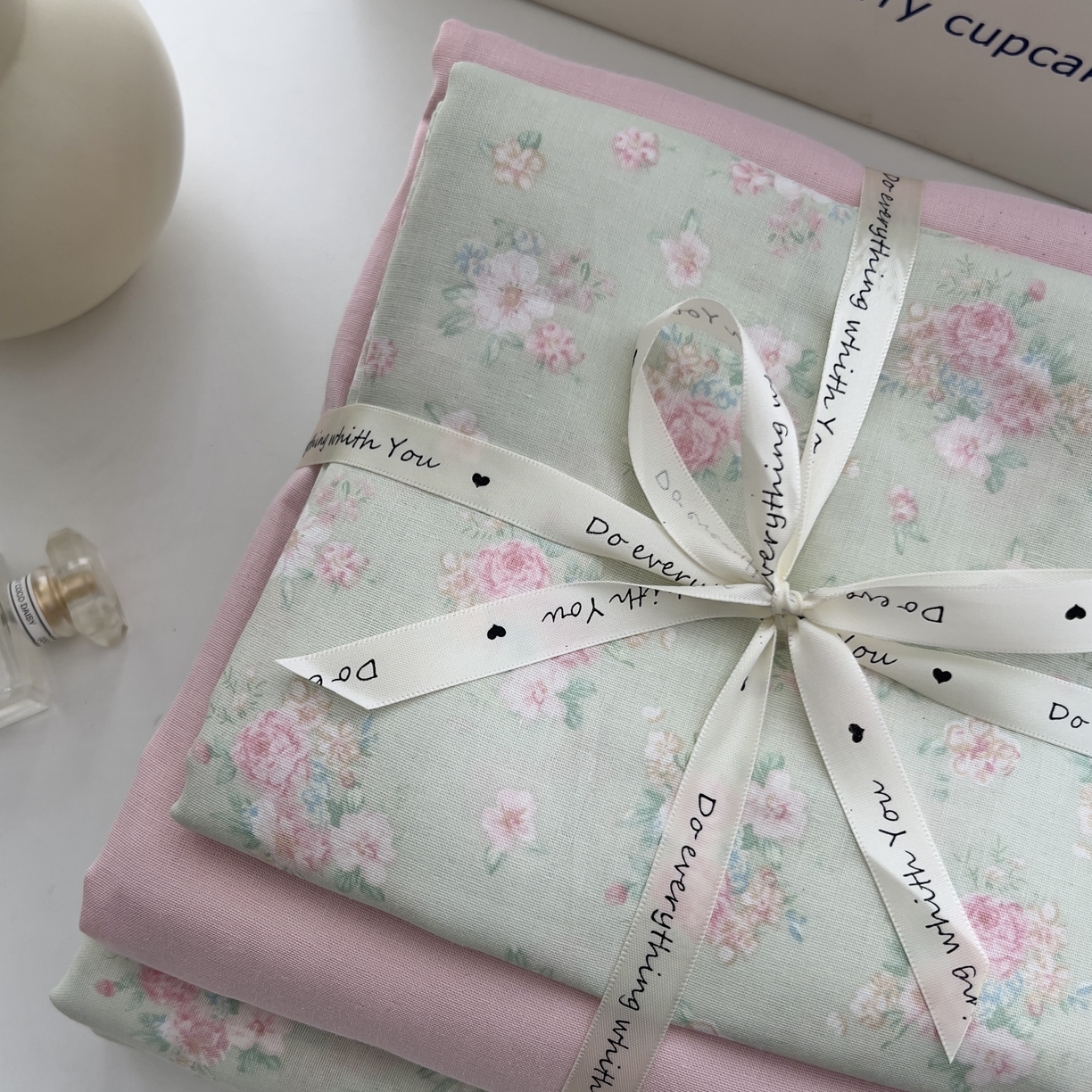 91家纺网 家纺一手货源 找家纺 优品阁  2025新款A类全棉有氧双层纱四件套 只此青绿