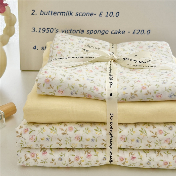 91家纺网 家纺一手货源 找家纺 优品阁 2025新款人字纹全棉双层纱四件套 情书【升级款-提花人字纹床单】