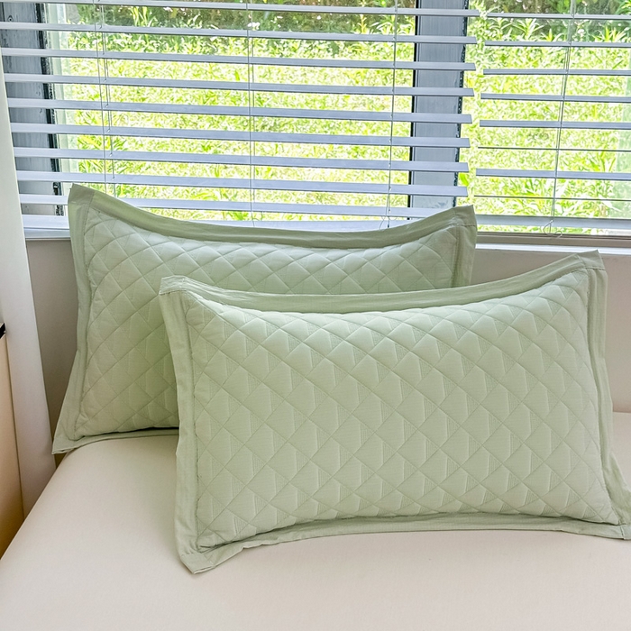 91家纺网 家纺一手货源 找家纺 橘夏家纺 2025新款凉感雪肌棉多功能床盖 柳绿