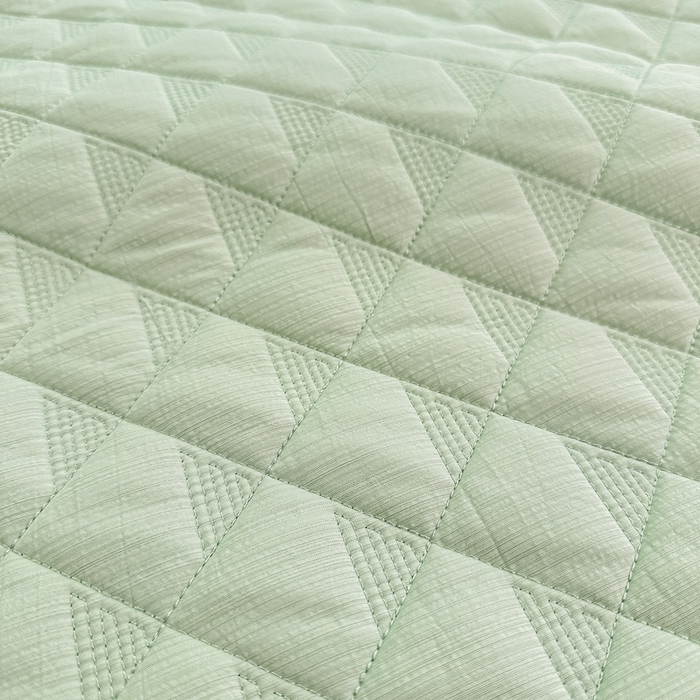 91家纺网 家纺一手货源 找家纺 橘夏家纺 2025新款凉感雪肌棉多功能床盖 柳绿