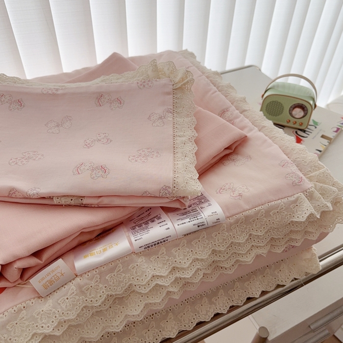 91家纺网 家纺一手货源 找家纺 于果2025新款双层纱花边款夏被