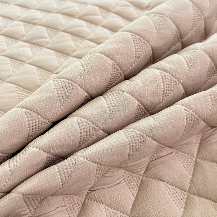 91家纺网 家纺一手货源 找家纺 橘夏家纺 2025新款凉感雪肌棉多功能床盖 奶咖色