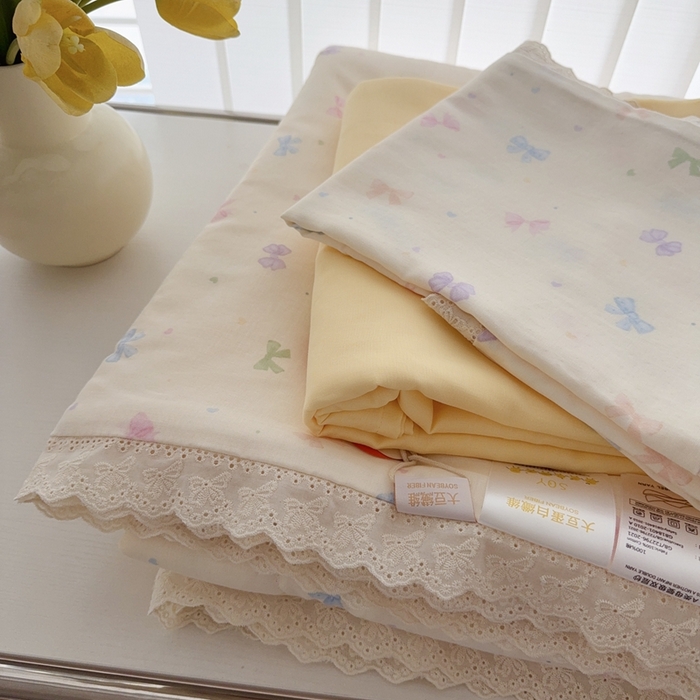 91家纺网 家纺一手货源 找家纺 于果2025新款双层纱花边款夏被