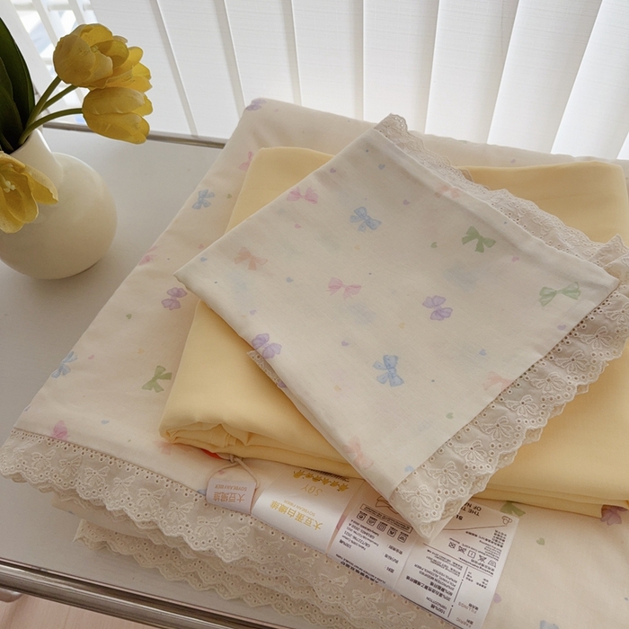 91家纺网 家纺一手货源 找家纺 于果2025新款双层纱花边款夏被