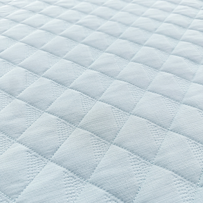 91家纺网 家纺一手货源 找家纺 橘夏家纺 2025新款凉感雪肌棉多功能床盖 矢车菊蓝