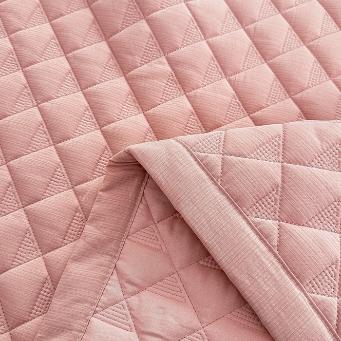 91家纺网 家纺一手货源 找家纺 橘夏家纺 2025新款凉感雪肌棉多功能床盖 丁香粉