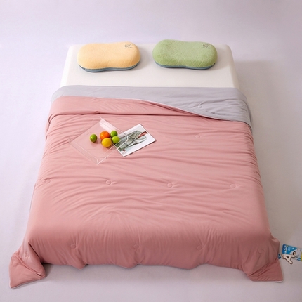 仲旺居家纺 2025新款100%全锦纶凉感鸭凉感丝夏被冰淇淋夏被夏凉被 豆沙