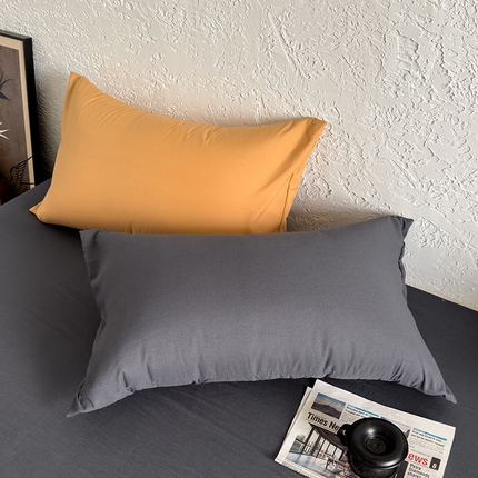 91家纺网 家纺一手货源 找家纺 （总）N先生+V 13814689556 发大图/买家秀 2025新款ins博主风纯色混搭水洗棉枕套(支持跨境电商定制尺寸)