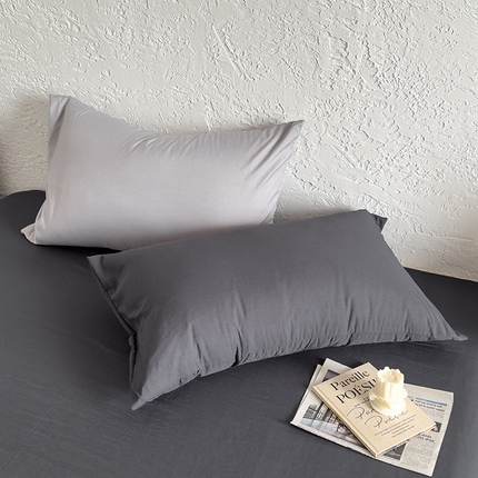 91家纺网 家纺一手货源 找家纺 （总）N先生+V 13814689556 发大图/买家秀 2025新款ins博主风纯色混搭水洗棉枕套(支持跨境电商定制尺寸)