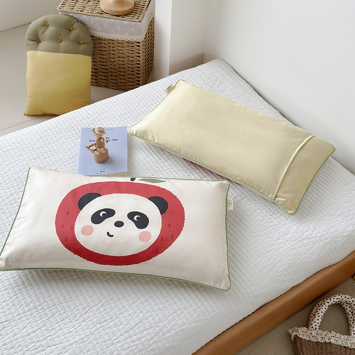 91家纺网 家纺一手货源 找家纺 荷马之梦 2025新款A类100支全棉贡缎双股加厚加柔儿童枕套-水果系列 小苹果