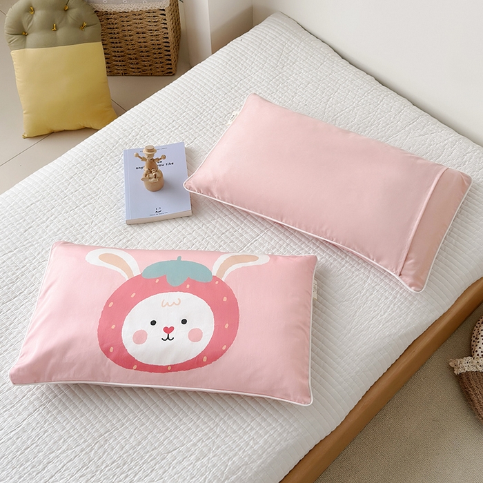 91家纺网 家纺一手货源 找家纺 （总）荷马之梦 2025新款A类100支全棉贡缎双股加厚加柔儿童枕套-水果系列