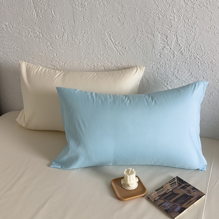 91家纺网 家纺一手货源 找家纺 （总）N先生+V 13814689556 发大图/买家秀 2025新款ins博主风纯色混搭水洗棉枕套(支持跨境电商定制尺寸)