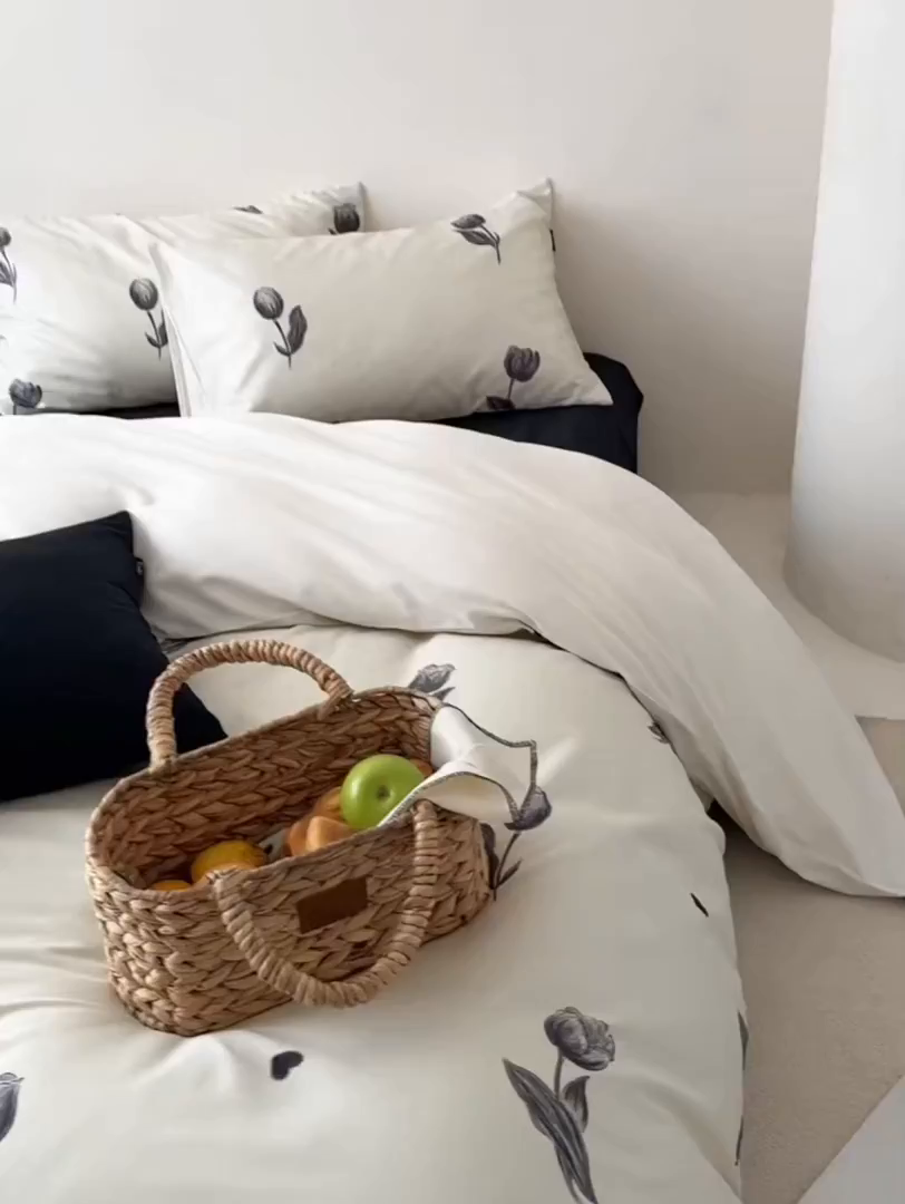 91家纺网 家纺一手货源 找家纺 （总）柚可家居 2025新款数码活性印花50支四件套