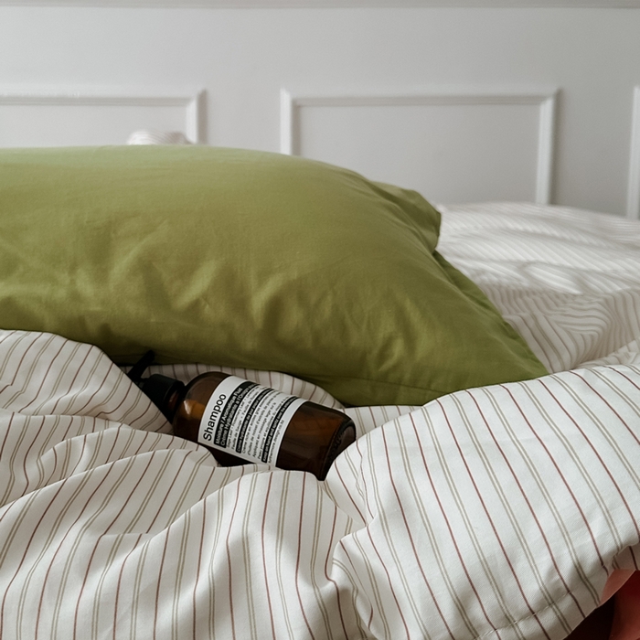 91家纺网 家纺一手货源 找家纺 柚可家居 2025新款40s全棉数码印花四件套-夏日 夏日（枕套条纹）