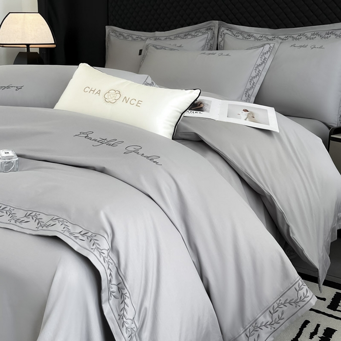 91家纺网 家纺一手货源 找家纺 （总）梧桐家居 2025春夏新款全棉纯棉轻奢刺绣四件套-金枝玉叶