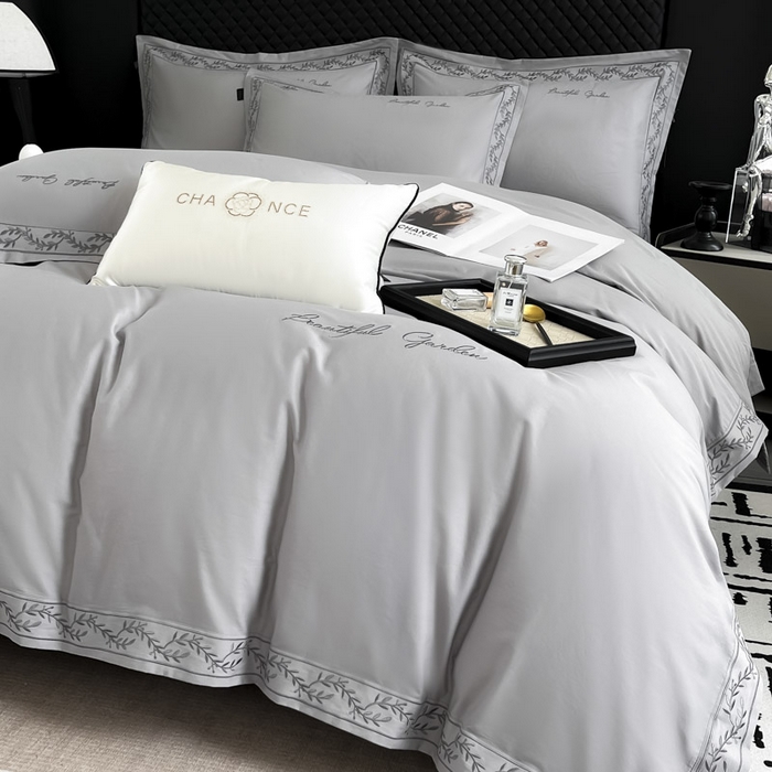 91家纺网 家纺一手货源 找家纺 （总）梧桐家居 2025春夏新款全棉纯棉轻奢刺绣四件套-金枝玉叶