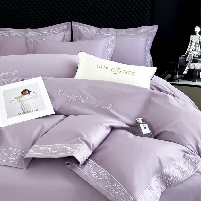 91家纺网 家纺一手货源 找家纺 （总）梧桐家居 2025春夏新款全棉纯棉轻奢刺绣四件套-金枝玉叶