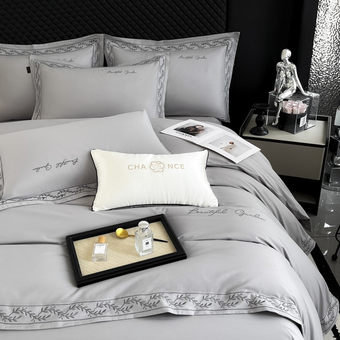 91家纺网 家纺一手货源 找家纺 （总）梧桐家居 2025春夏新款全棉纯棉轻奢刺绣四件套-金枝玉叶