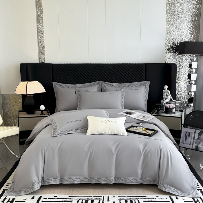 91家纺网 家纺一手货源 找家纺 （总）梧桐家居 2025春夏新款全棉纯棉轻奢刺绣四件套-金枝玉叶