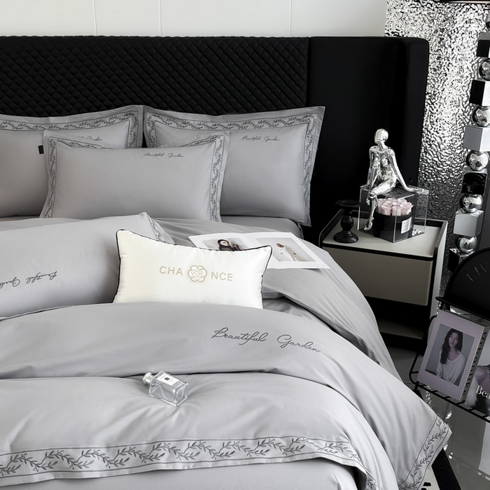 91家纺网 家纺一手货源 找家纺 （总）梧桐家居 2025春夏新款全棉纯棉轻奢刺绣四件套-金枝玉叶