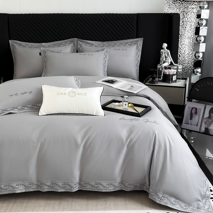 91家纺网 家纺一手货源 找家纺 （总）梧桐家居 2025春夏新款全棉纯棉轻奢刺绣四件套-金枝玉叶