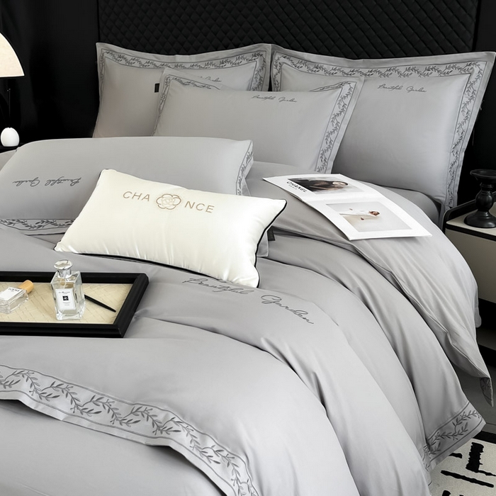 91家纺网 家纺一手货源 找家纺 （总）梧桐家居 2025春夏新款全棉纯棉轻奢刺绣四件套-金枝玉叶