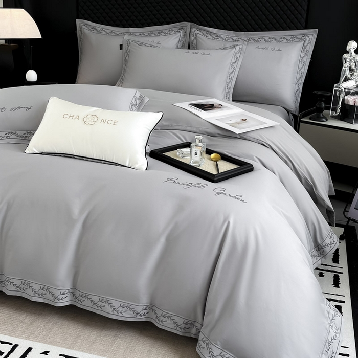 91家纺网 家纺一手货源 找家纺 （总）梧桐家居 2025春夏新款全棉纯棉轻奢刺绣四件套-金枝玉叶