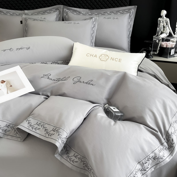 91家纺网 家纺一手货源 找家纺 （总）梧桐家居 2025春夏新款全棉纯棉轻奢刺绣四件套-金枝玉叶