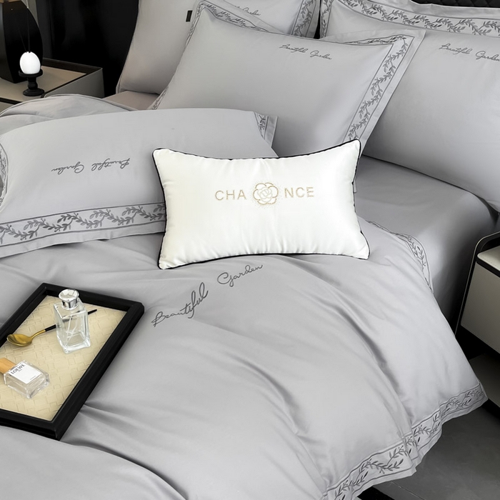 91家纺网 家纺一手货源 找家纺 （总）梧桐家居 2025春夏新款全棉纯棉轻奢刺绣四件套-金枝玉叶