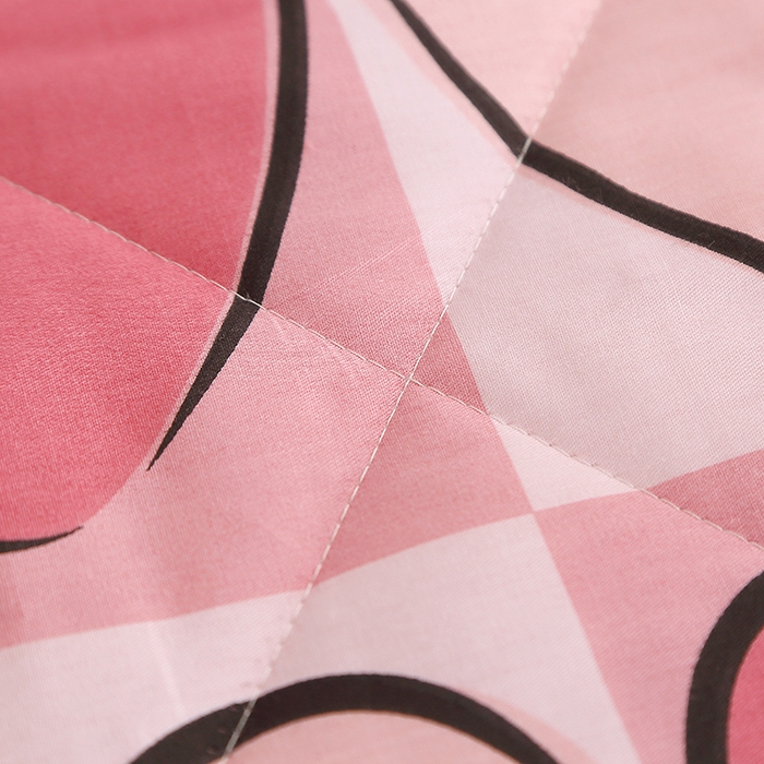 91家纺网 家纺一手货源 找家纺 贝兰仙奴 2025春夏新款全棉印花夏被夏凉被空调被 爱心