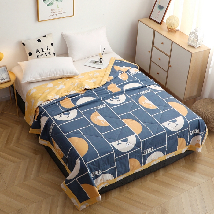 91家纺网 家纺一手货源 找家纺 贝兰仙奴 2025春夏新款全棉印花夏被夏凉被空调被 海洋物语