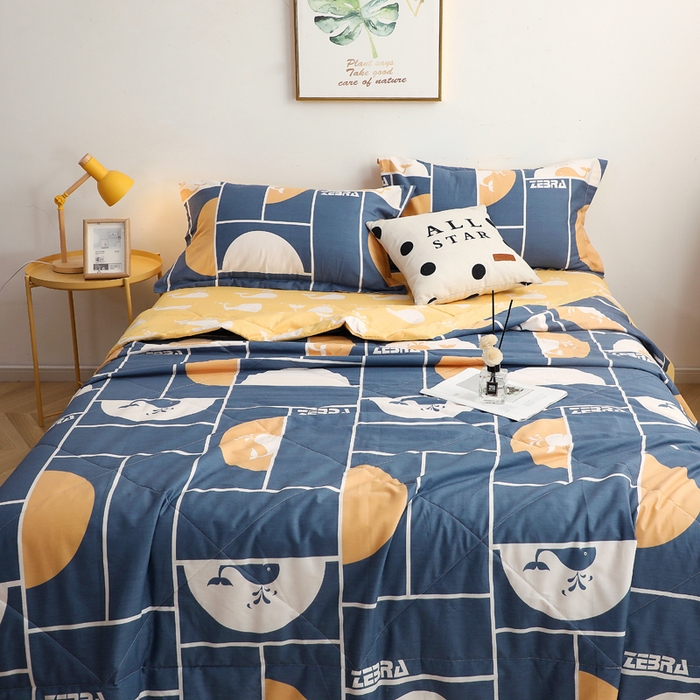 91家纺网 家纺一手货源 找家纺 贝兰仙奴 2025春夏新款全棉印花夏被夏凉被空调被 海洋物语